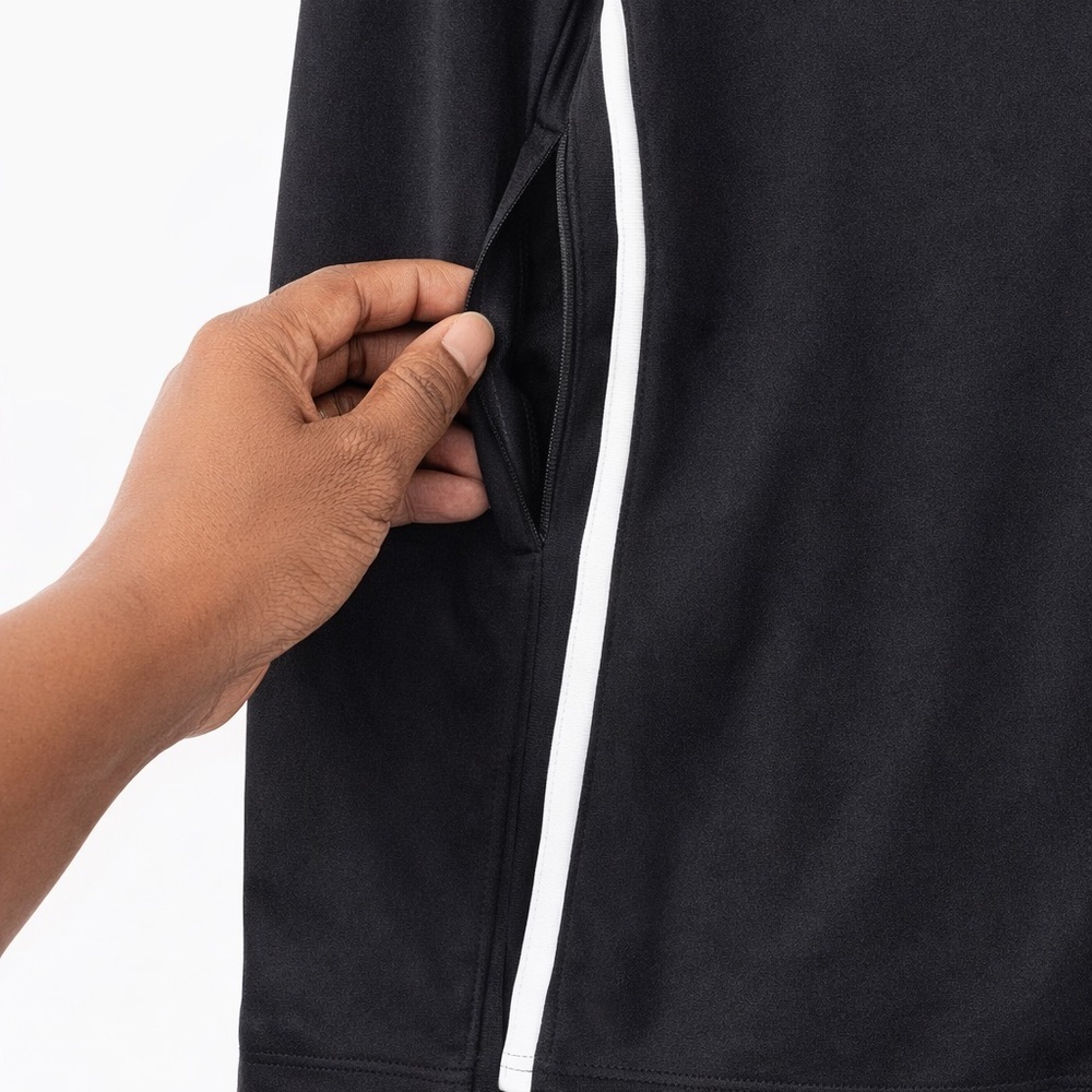 Lands’ End Women’s Black Performance Zip Jacket Activewear Lightweight XL 18-20 - Picture 5 of 11